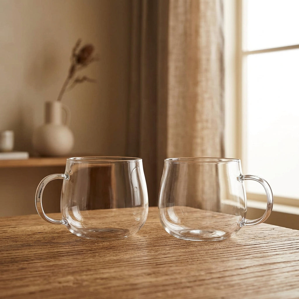 Danny Home Crystal Clear Glass Mug 2 Pieces Set 430ml at Zubaidas Homestore