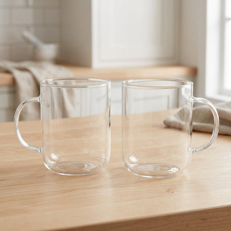 Danny Home Crystal Clear Glass Mug 2 Pieces Set 500ml at Zubaidas Homestore