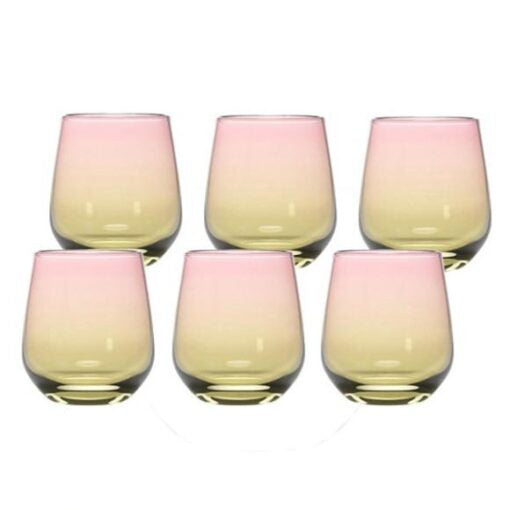 Danny Home Crystal Rocks 6 Pieces Glass Set 360ml at Zubaidas Homestore 