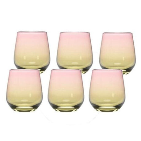 Danny Home Crystal Rocks 6 Pieces Glass Set 360ml at Zubaidas Homestore 