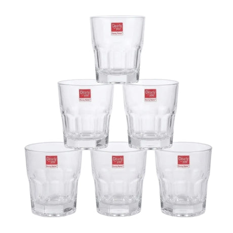 Danny Home Crystal Shining 6 Pieces Glass Set 285ml at Zubaidas Homestore