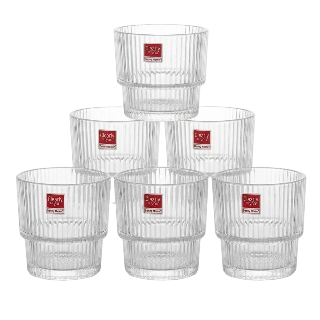 Danny Home Crystal Shining 6 Pieces Glass Set 333ml at Zubaidas Homestore