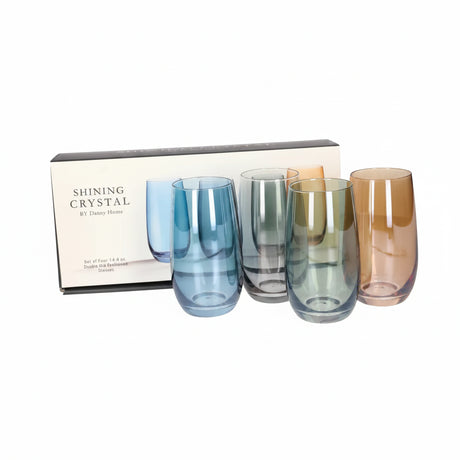 Danny Home Crystal Tulip Glass 4 Pieces Set 410ml at Zubaidas Homestore Pakistan