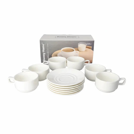 Danny Home Cup and Saucer 12 Pieces Set at Zubaidas Homestore - House of the Best Collection of Tea Sets in Pakistan