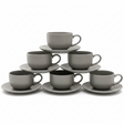 Danny Home Cup and Saucer 6 Pieces Set Grey at Zubaidas Homestore