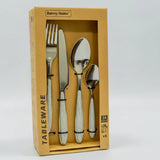 Danny Home Cutlery Set Grey Wood Effect 24 Pieces at Zubaidas Homestore