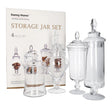 Danny Home Decorative Cookie Glass Jar 4 Pieces set at Zubaidas Homestore