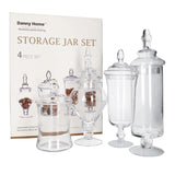 Danny Home Decorative Cookie Glass Jar 4 Pieces set at Zubaidas Homestore