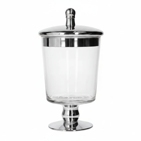 Danny Home Decorative Cookie Glass Silver Jar 24cm at Zubaidas Homestore Pakistan
