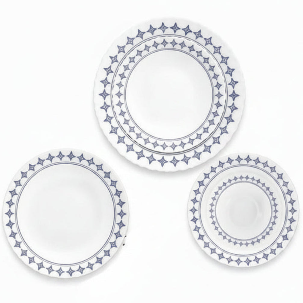 Danny Home Dinner Set 18&nbsp;Pieces Floral Blue at Zubaidas Homestore