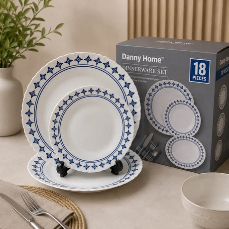 Danny Home Dinner Set 18&nbsp;Pieces Floral Blue at Zubaidas Homestore Pakistan