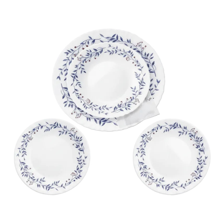 Danny Home Dinner Set 24 Pieces Blue Botanical at Zubaidas Homestore