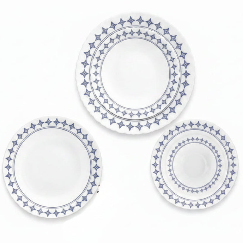Danny Home Dinner Set 24 Pieces Floral Blue at Zubaidas Homestore 