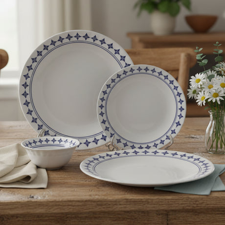 Danny Home Dinner Set 24 Pieces Floral Blue at Zubaidas Homestore Pakistan