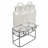 Danny Home Double Glass Beverage Dispenser Set  at Zubaidas Homestore Best for Home Shopping