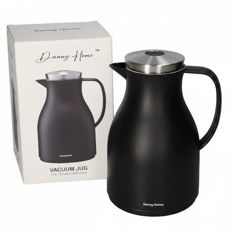 Danny Home Double Wall glass Vacuum Jug Black 1 Liter at Zubaidas Homestore 