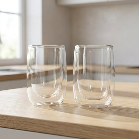 Danny Home Double Walled Cappuccino Glass 300ml 2 Pieces Set at Zubaidas Homestore