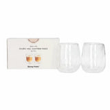 Danny Home Double Walled Clear Glass 2 Pieces Set 200ml at Zubaidas Homestore 