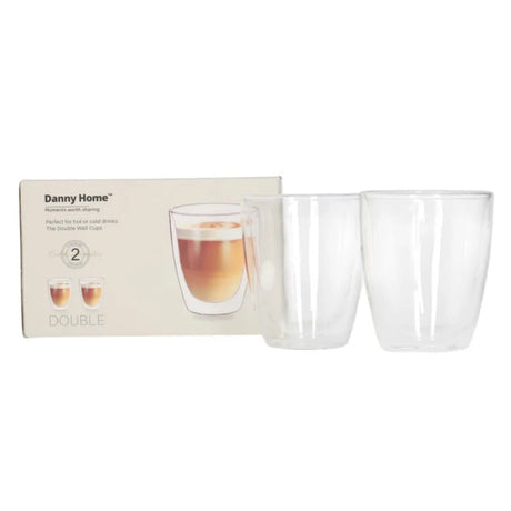 Danny Home Double Walled Glass 2 Pieces Set 200ml at Zubaidas Homestore 