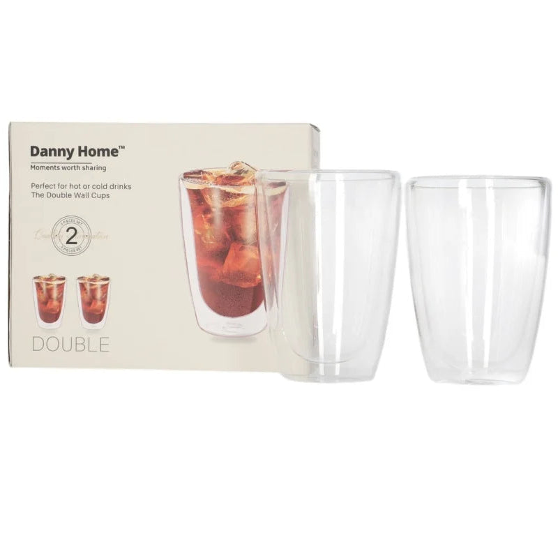 Danny Home Double Walled Glass 2 Pieces Set 400ml at Zubaidas Homestore