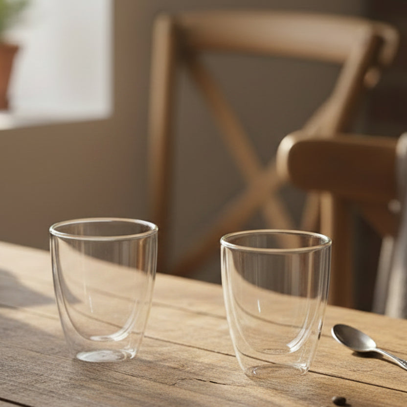 Danny Home Double Walled Glass 2 Pieces Set 80ml at Zubaidas Homestore 