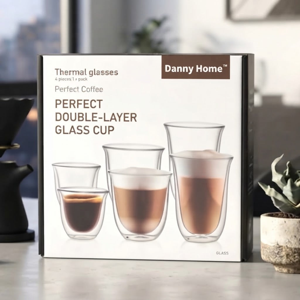 Danny Home Double Walled Glass 6 Pieces Set at Zubaidas Homestore Pakistan