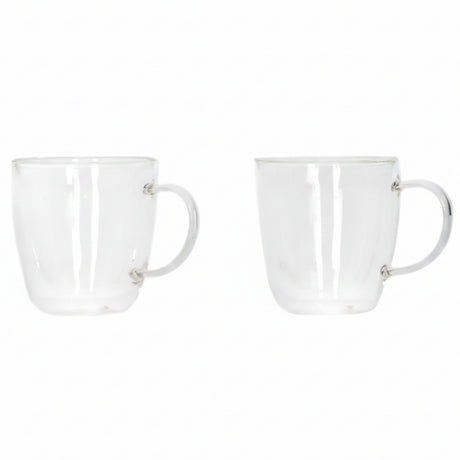 Danny Home Double Walled Glass Cup with Handle 80ml at Zubaidas Homestore Pakistan