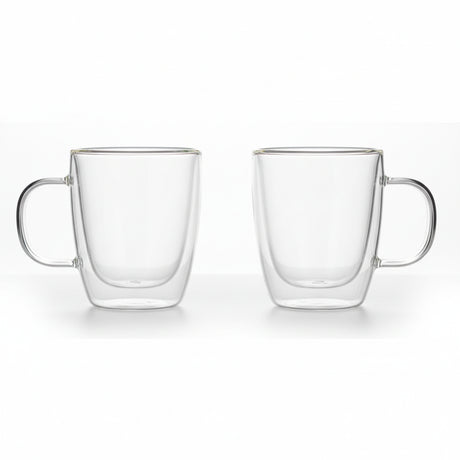 Danny Home Double Walled Glass Mug 350ml 2 Pieces Set at Zubaidas Homestore Pakistan