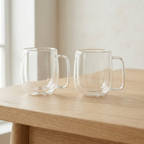 Danny Home Double Walled Glass Mug with Handle 250ml at Zubaidas Homestore