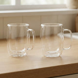 Danny Home Double Walled Glass Mug with Handle 300ml at Zubaidas Homestore