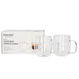 Danny Home Double Walled Glass Mug with Handle 80ml at Zubaidas Homestore 