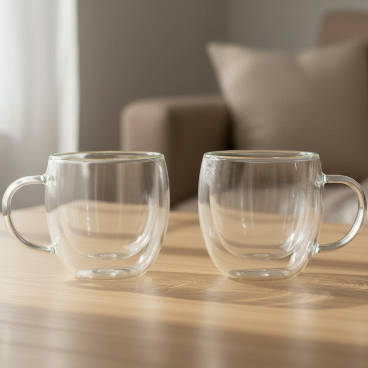 Danny Home Double Walled Glasses With Handle 200ml at Zubaidas Homestore