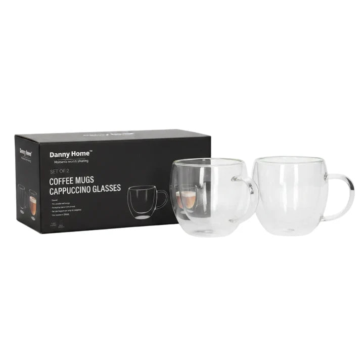 Danny Home Double Walled Glasses With Handle 200ml at Zubaidas Homestore Pakistan