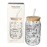 Danny Home Drinking Glass Tumbler with Straw 480ml at Zubaidas Homestore 