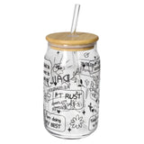 Danny Home Drinking Glass Tumbler with Straw 480ml at Zubaidas Homestore Pakistan