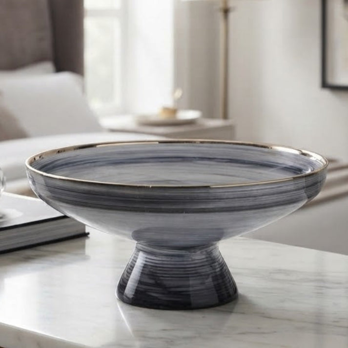 Danny Home Eclipse Glass Fruit Plate 33 cm at Zubaidas Homestore
