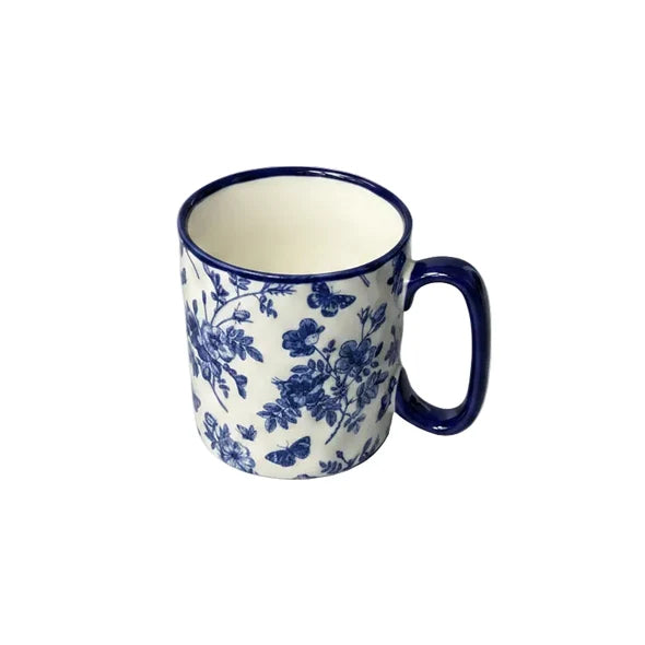 Danny Home Floral Blue Ceramic Mug 450ml Zubaidas Homestore Pakistan