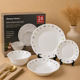 Danny Home Floral Elegance 24 Pieces Dinner Set at Zubaidas Homestore