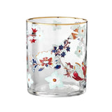 Danny Home Floral Gold Rim 4 Pieces Glass Set 390ml at Zubaidas Homestore - House of The Biggest Collection of Glasses and Tumblers in Pakistan