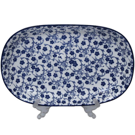 Danny Home Floral Oval Plate 12 Inches at Zubaidas Homestore