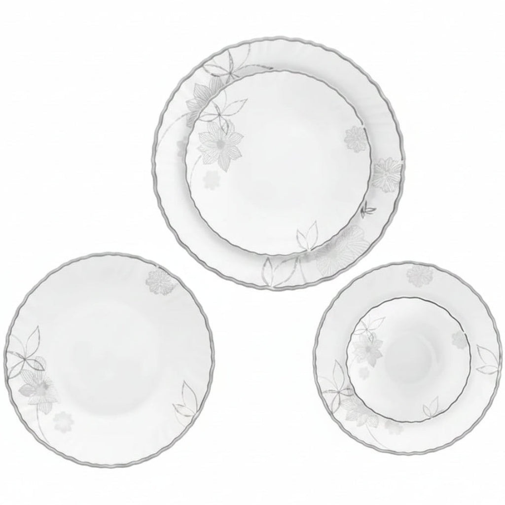 Danny Home Floral White Dinner Set 18 Pieces at Zubaidas Homestore