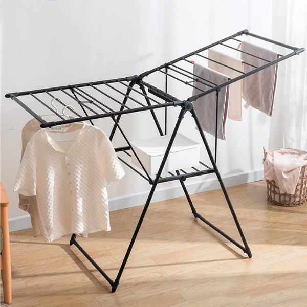 Danny Home Foldable Clothes Drying Rack Black at Zubaidas Homestore Pakistan