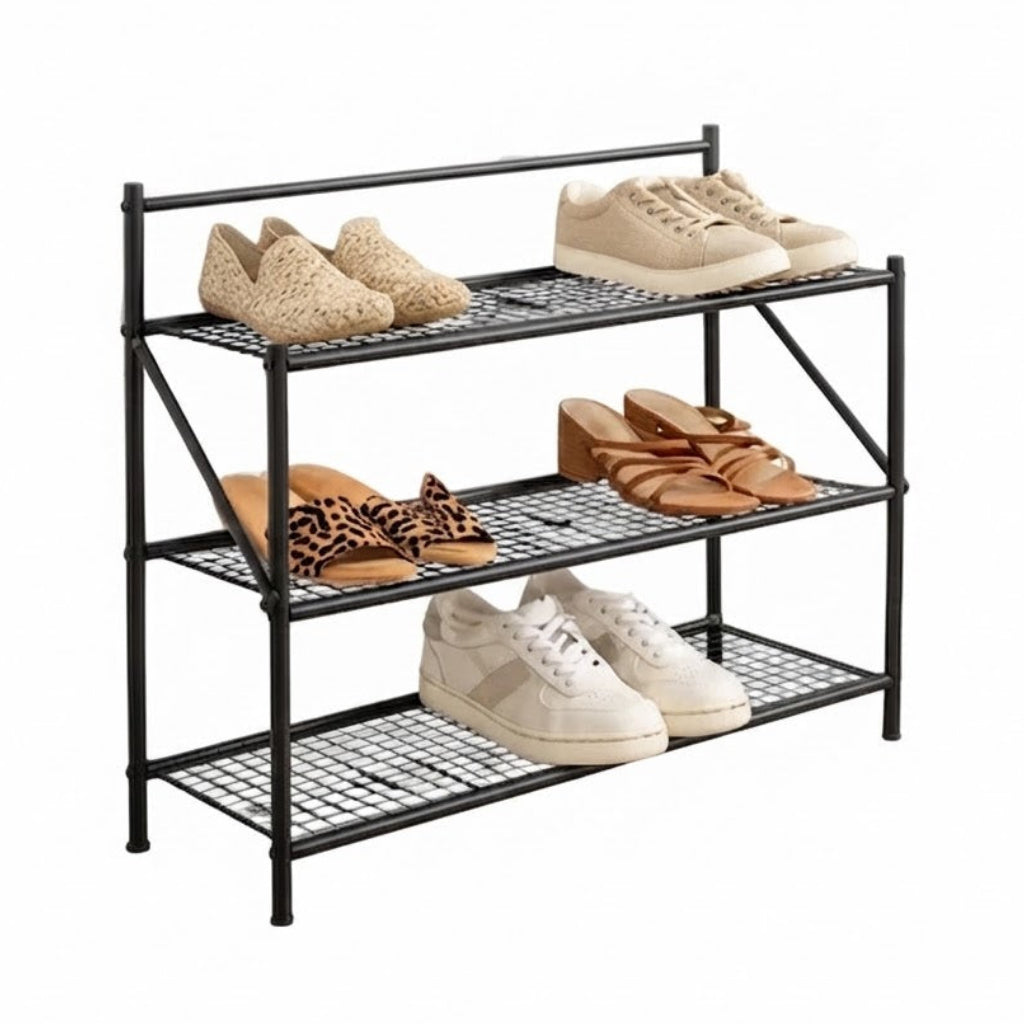 Danny Home Folding Shoe Rack 3 Tier 70x24x51cm at Zubaidas Homestore 