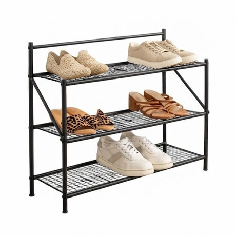 Danny Home Folding Shoe Rack 3 Tier 70x24x51cm at Zubaidas Homestore 