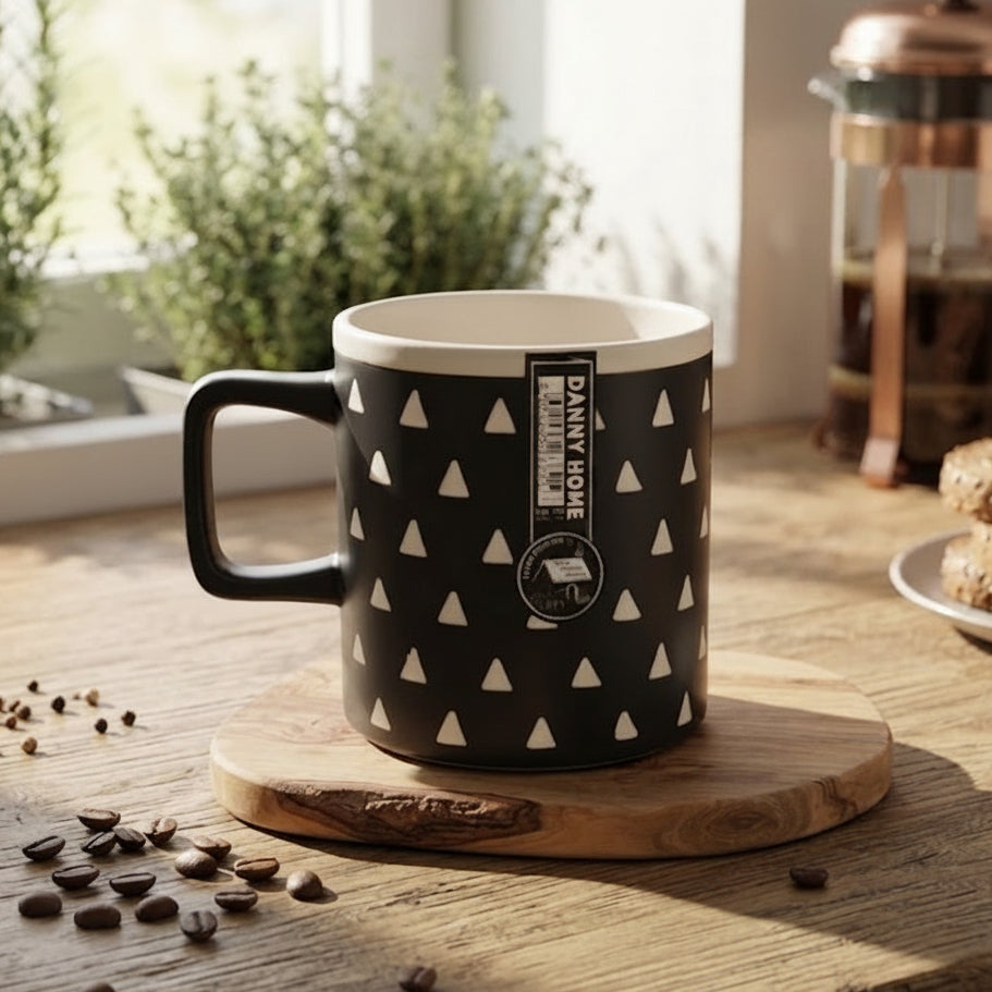 Danny Home Geometric Ceramic Mug 380ml at Zubaidas Homestore