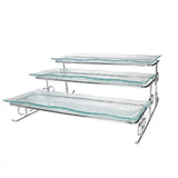 Danny Home Glass 3 Layer Serving Tray with Stand 36cm at Zubaidas Homestore Pakistan