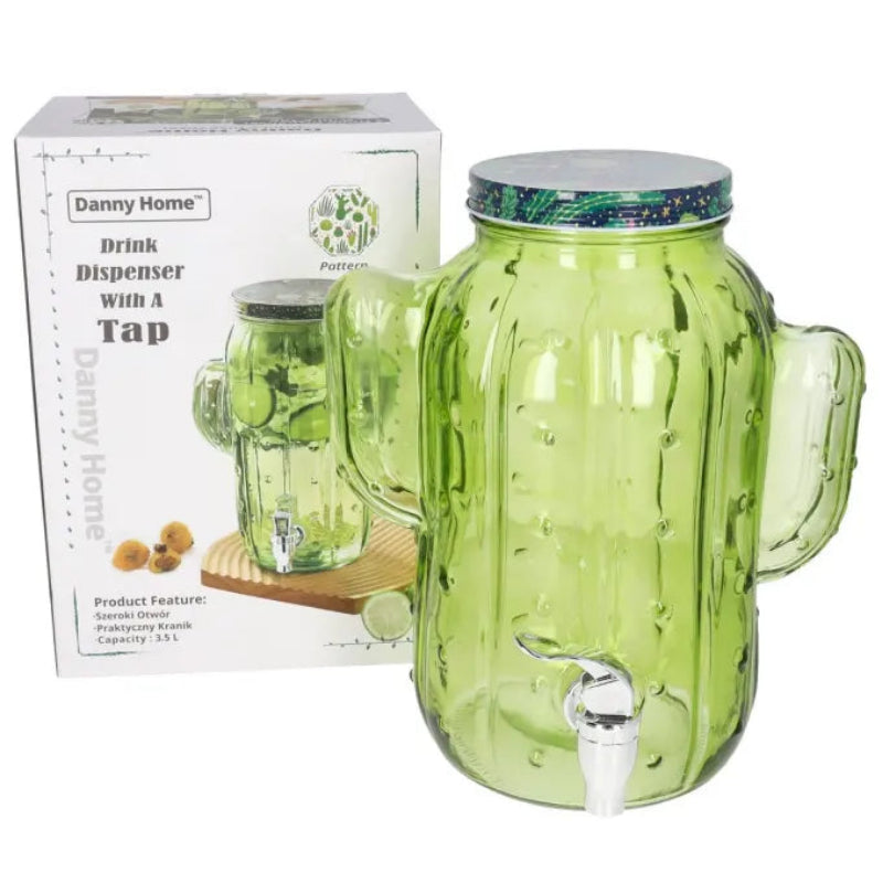 Danny Home Glass Beverage Dispenser 3.5 Liter With Tap at Zubaidas Homestore 