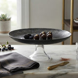 Danny Home Glass Cake Stand 28cm Black at Zubaidas Homestore Pakistan
