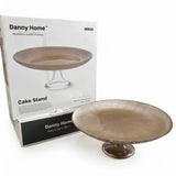 Danny Home Glass Cake Stand 28cm Shiny Beige at Zubaidas Homestore. Most Trusted Homestore in Pakistan