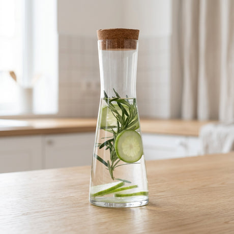 Danny Home Glass Carafe with Cork Lid 870ml at Zubaidas Homestore